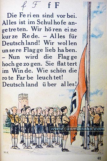 HJ boys, Nazi swastika flag